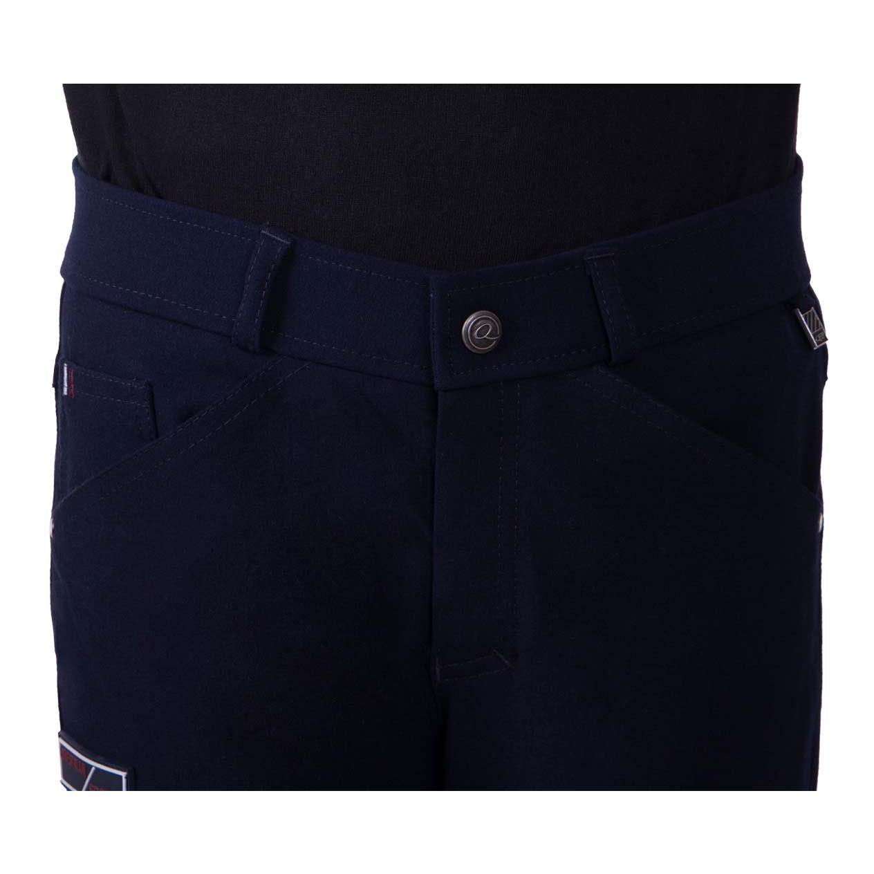 QHP Pantalon d'équitation Novan avec grip au genou Junior – bleu marine
