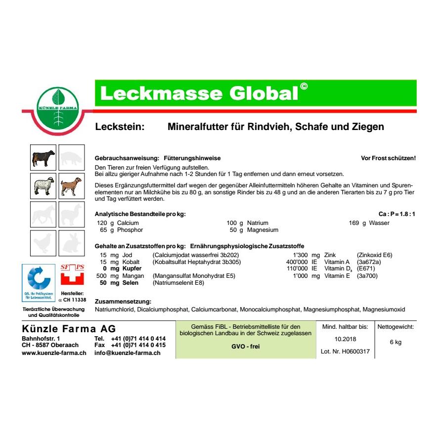 Künzle Farma Mineralleckstein Global