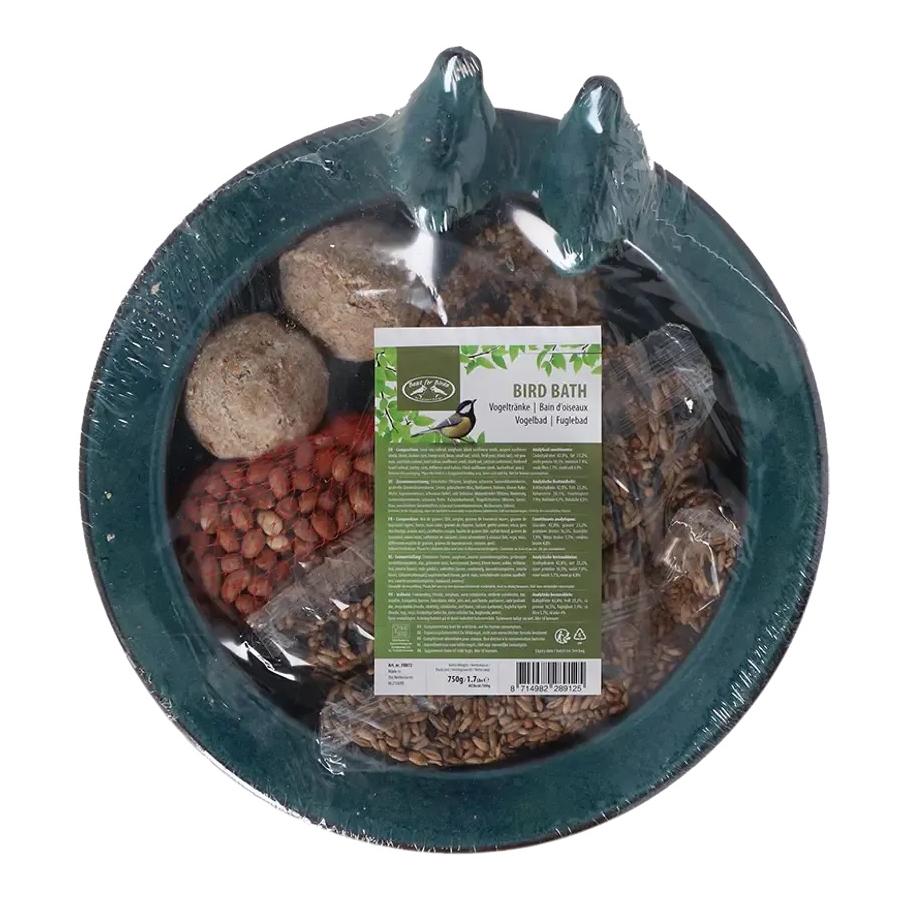 Esschert Vogeltränke rund + Futter sort