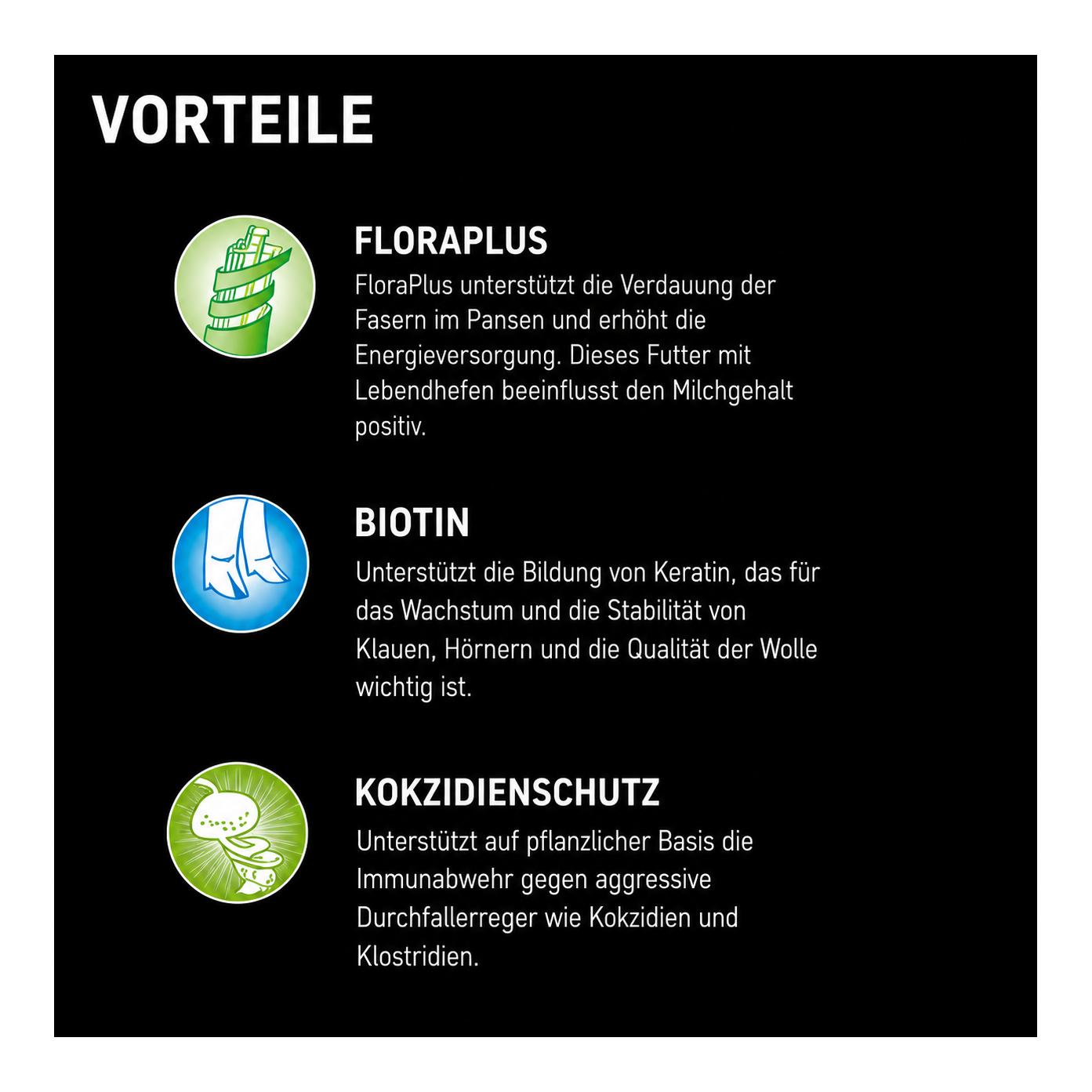 granovit Pecori Floc 18 - Aliment complémentaire pour agneaux & cabris, granulés et flocons