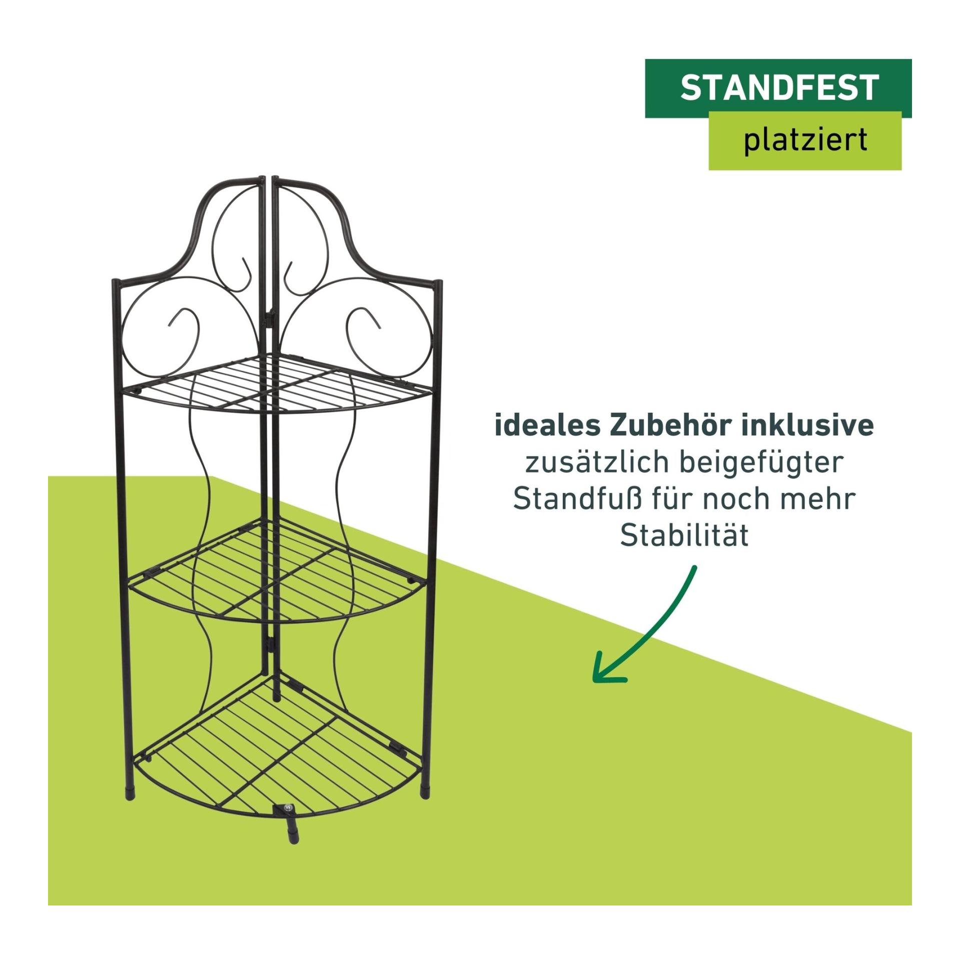Windhager Drei-stufiges Eck-Pflanzregal - faltbar