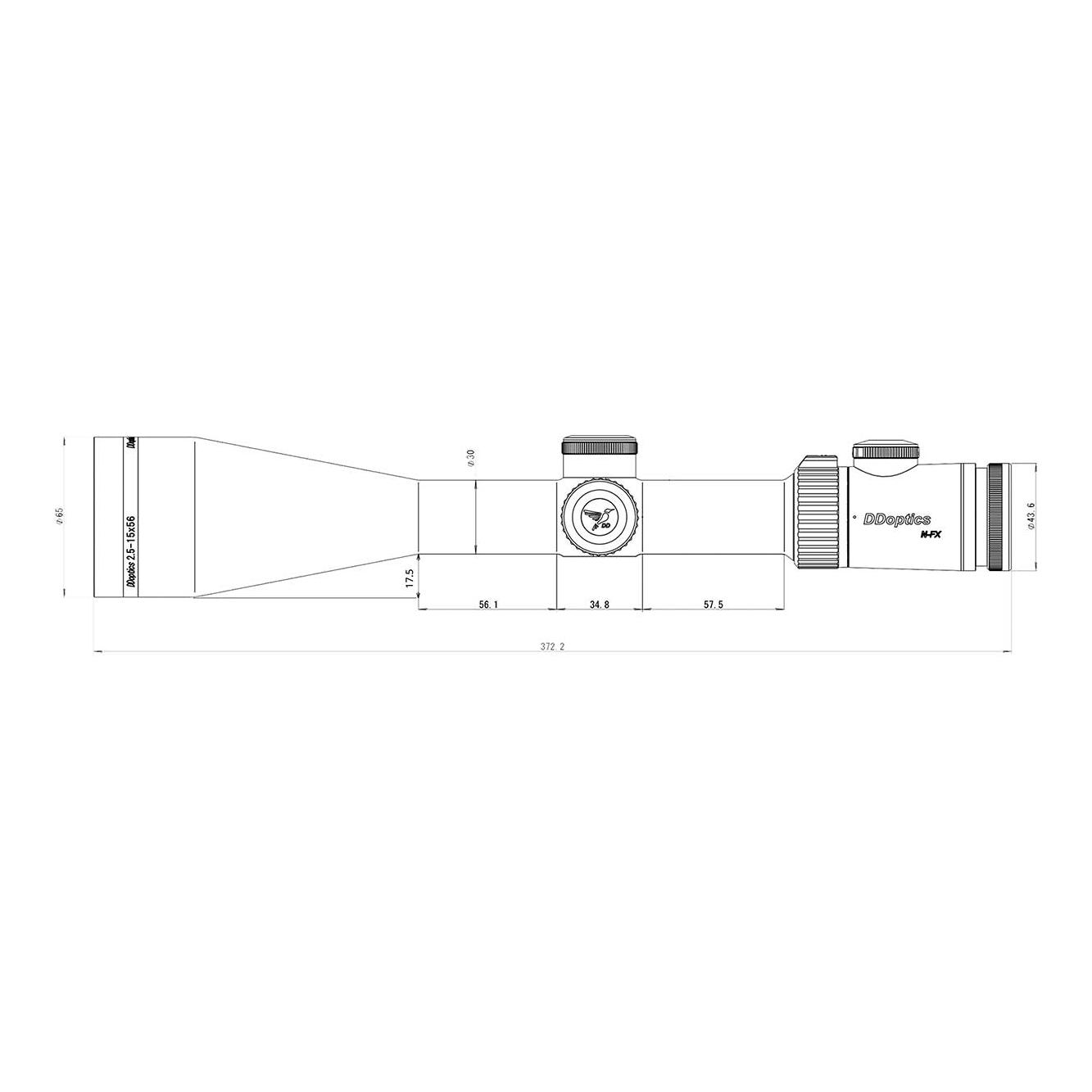 DDoptics Lunette de visée Nighteagle NFX V6 2,5-15x56