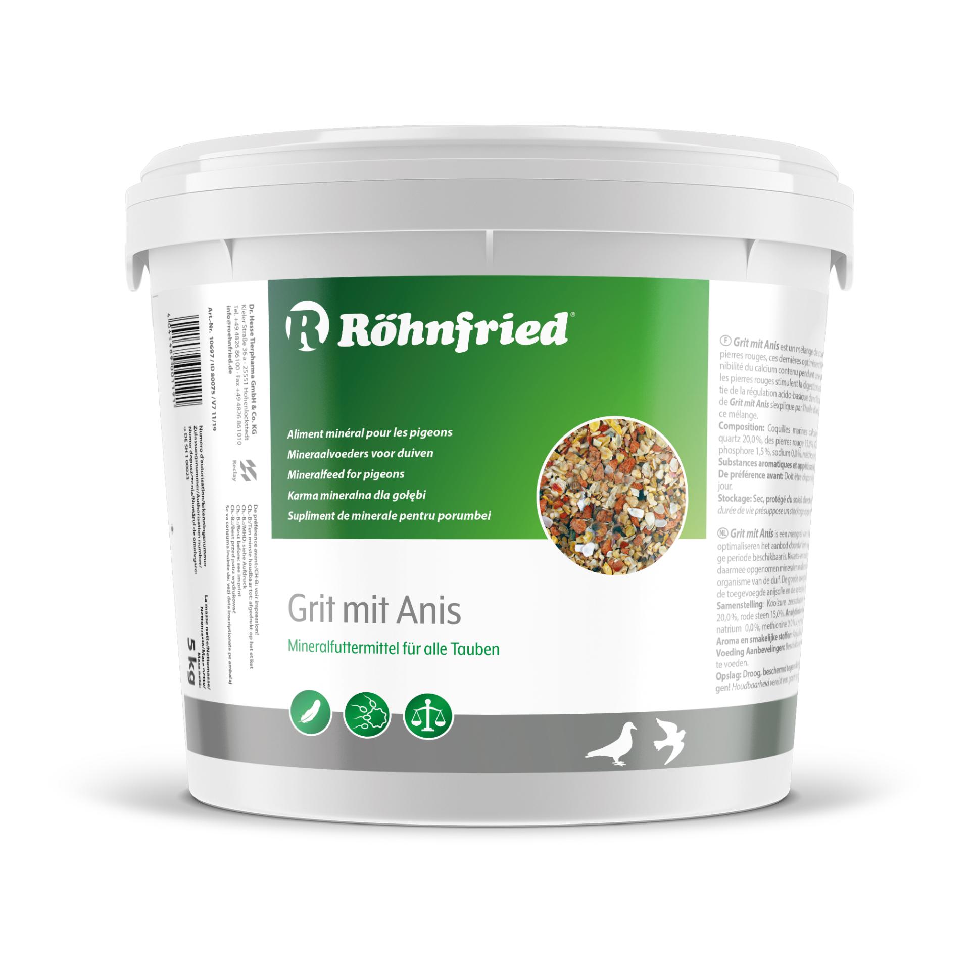 Röhnfried Grit mit Anis - Muschelschalen, Kalk-, Quarz- und Rotsteinen mit Anis
