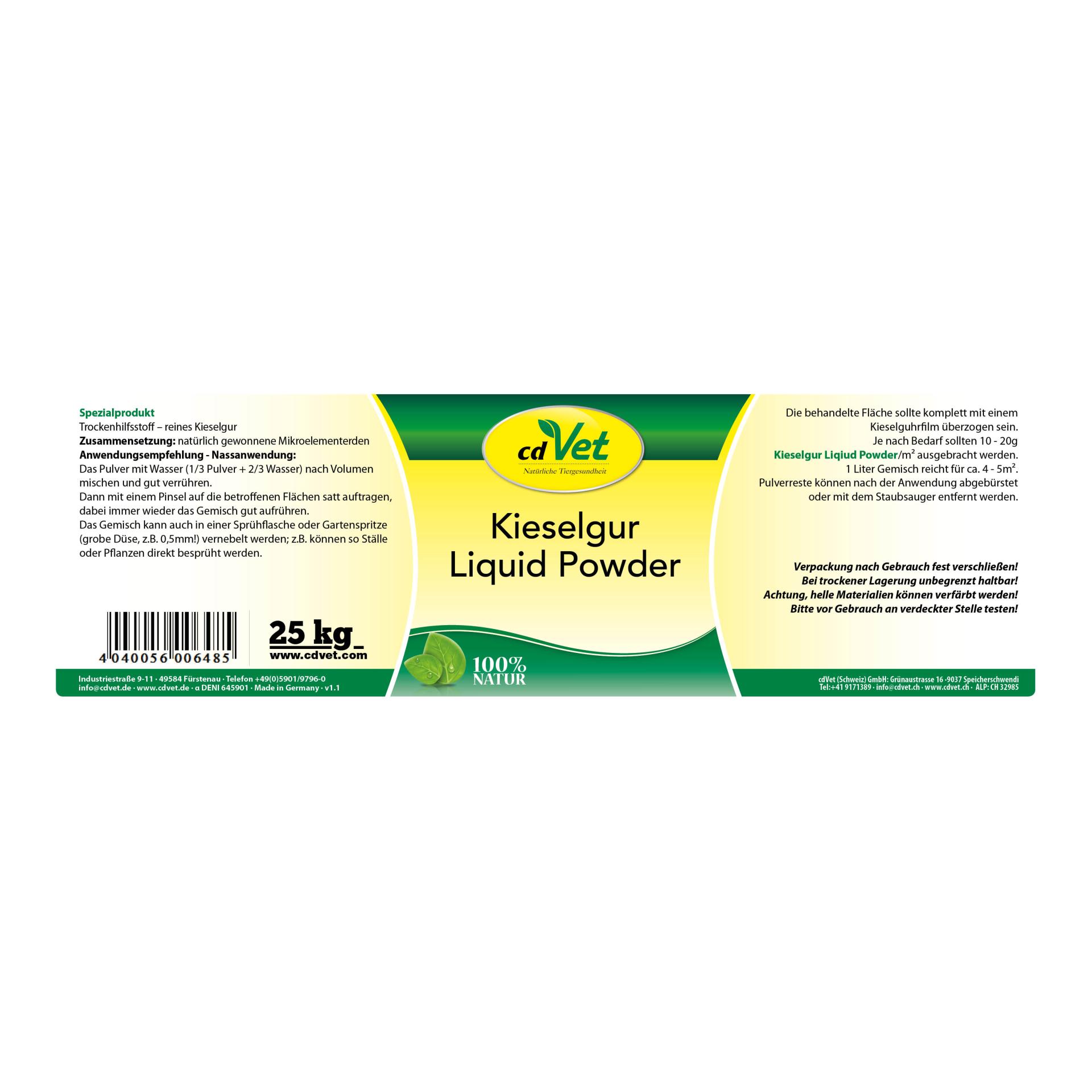 cdVet Terre de diatomée Liquid Powder
