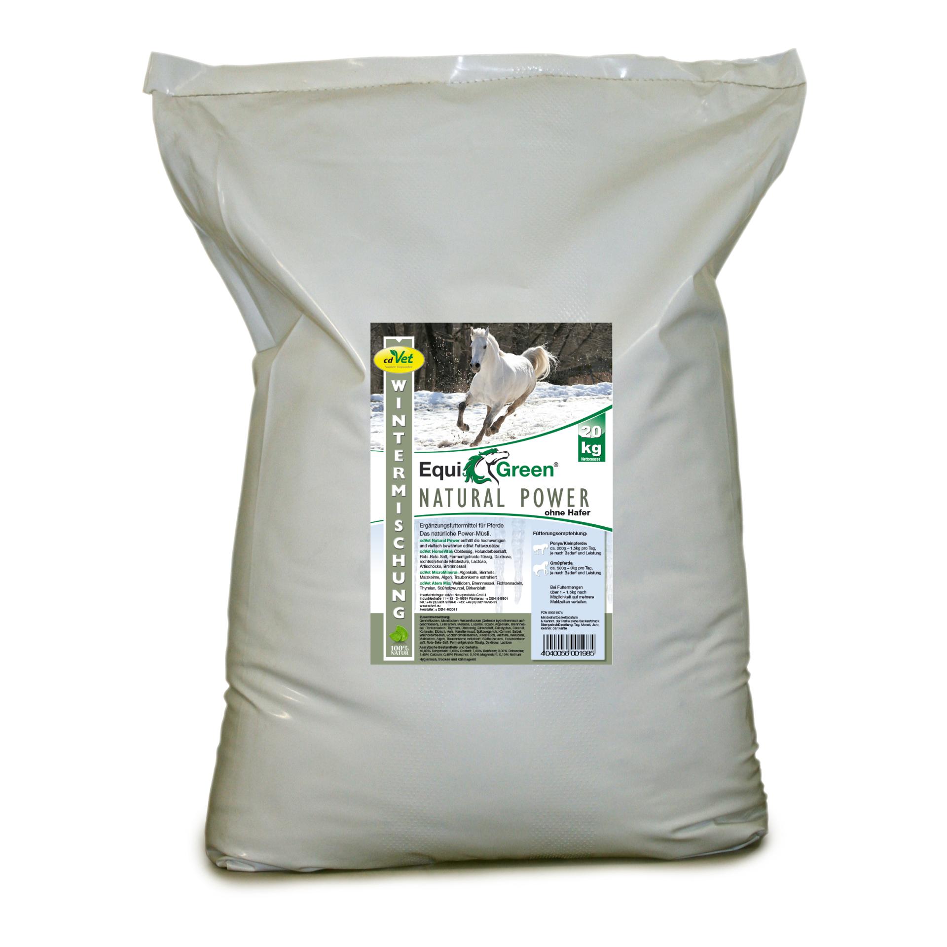 cdVet EquiGreen Natural Power sans avoine mélange d'hiver