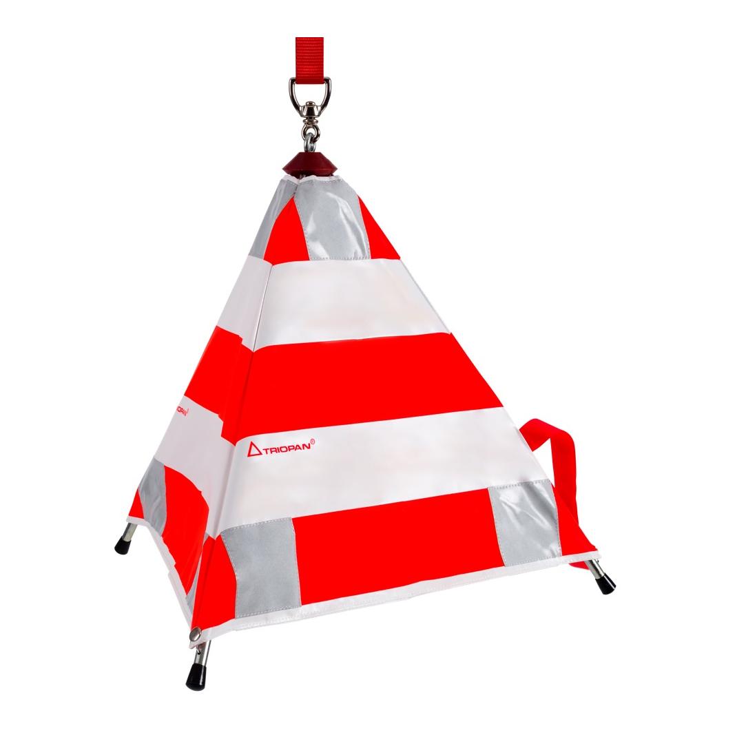 Triopan Signal d’avertissement avec réflecteurs - rouge/blanc