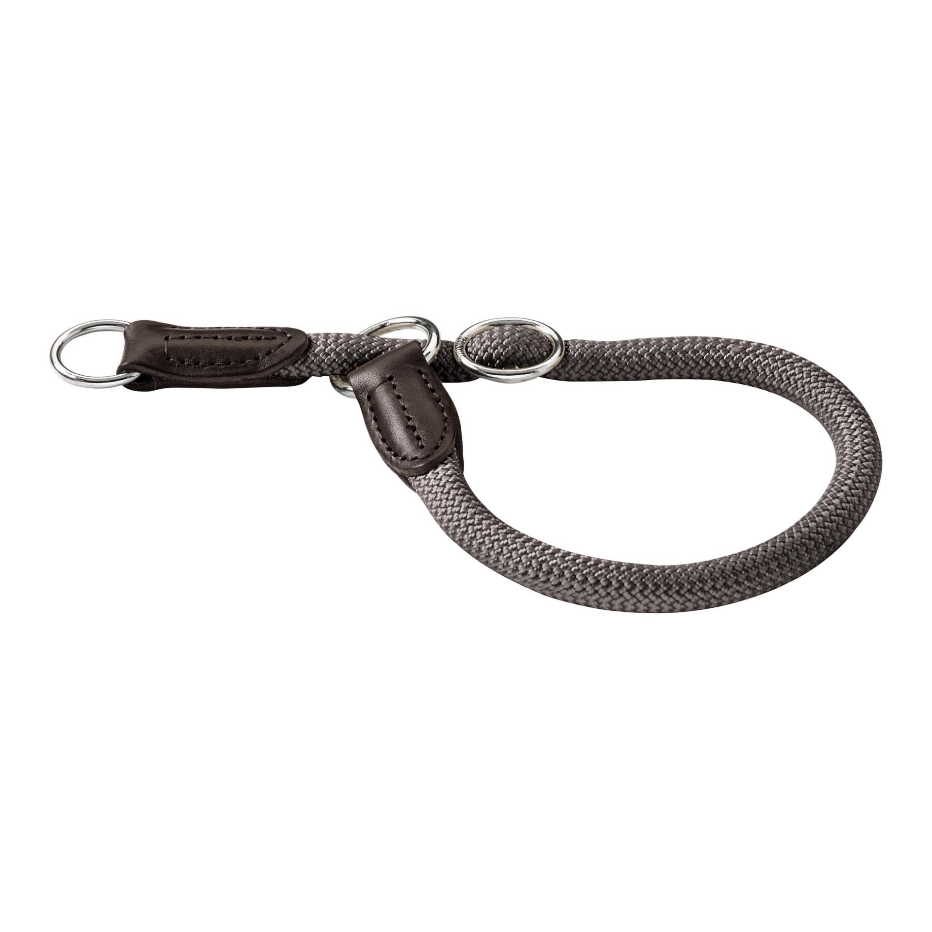 Hunter Dressurhalsband Freestyle mit Stopper - grau