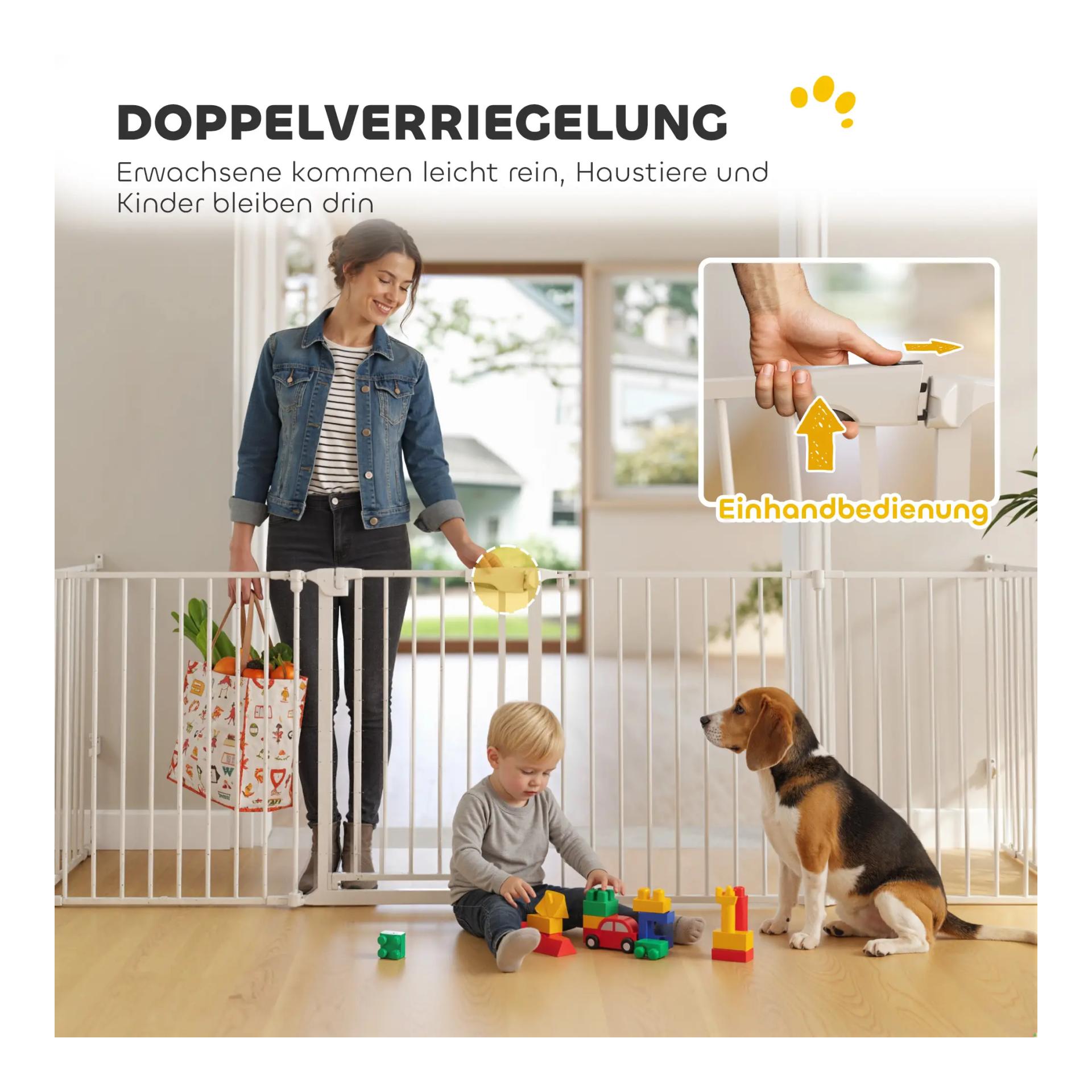 Mainer Barrière pour chien avec porte