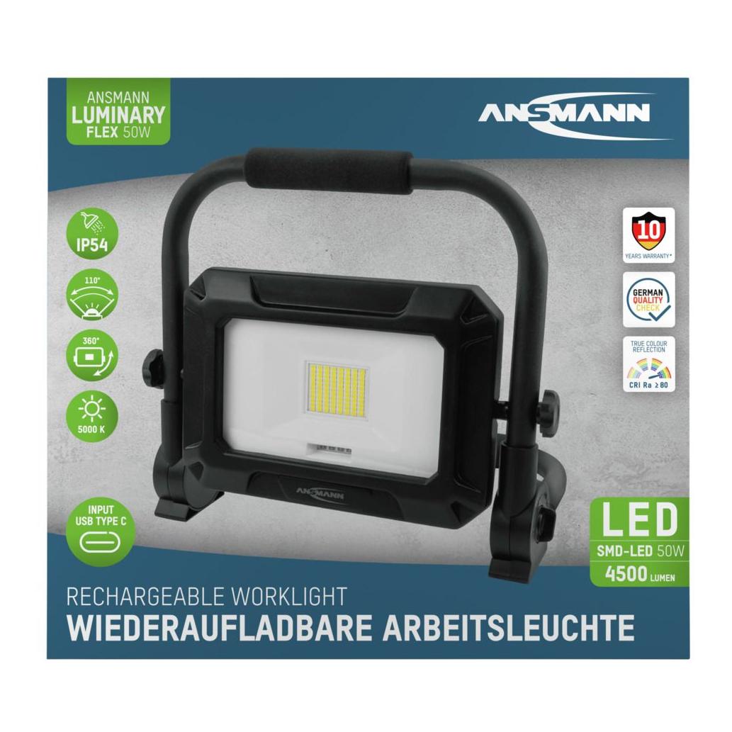 Ansmann Projecteur à LED Luminary 50 W avec batterie intégrée