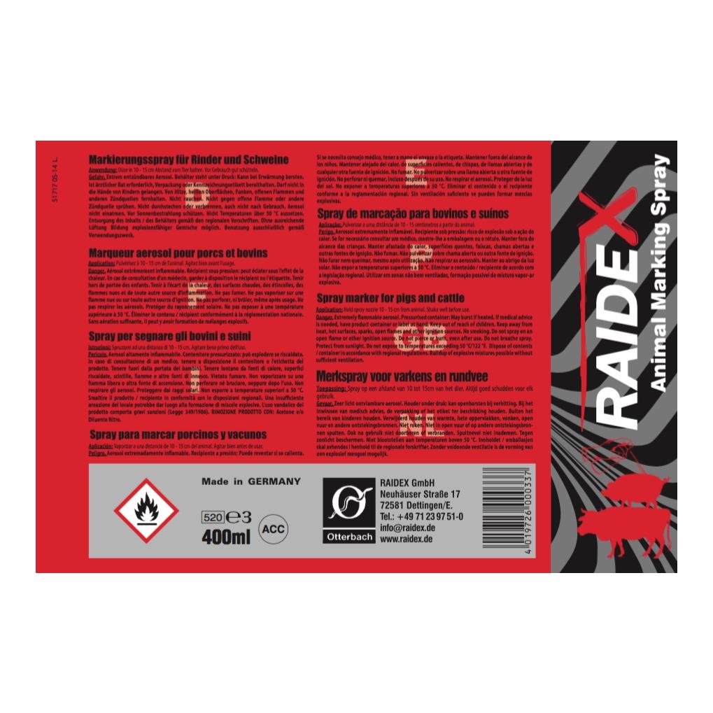 RAIDEX Vieh Markierungsspray - rot