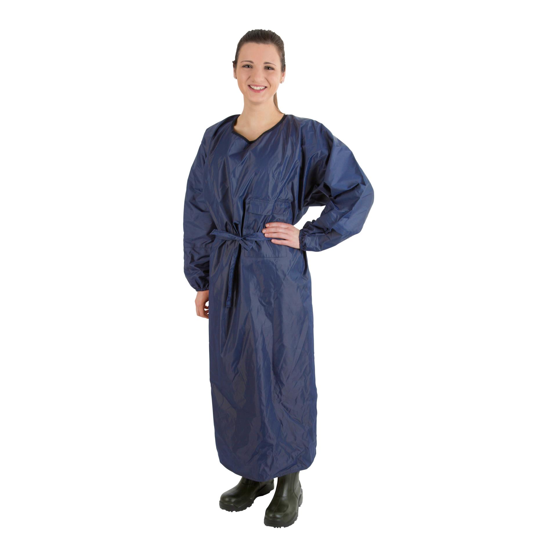 Kerbl Melk- und Waschschürze mit Ärmeln - navy