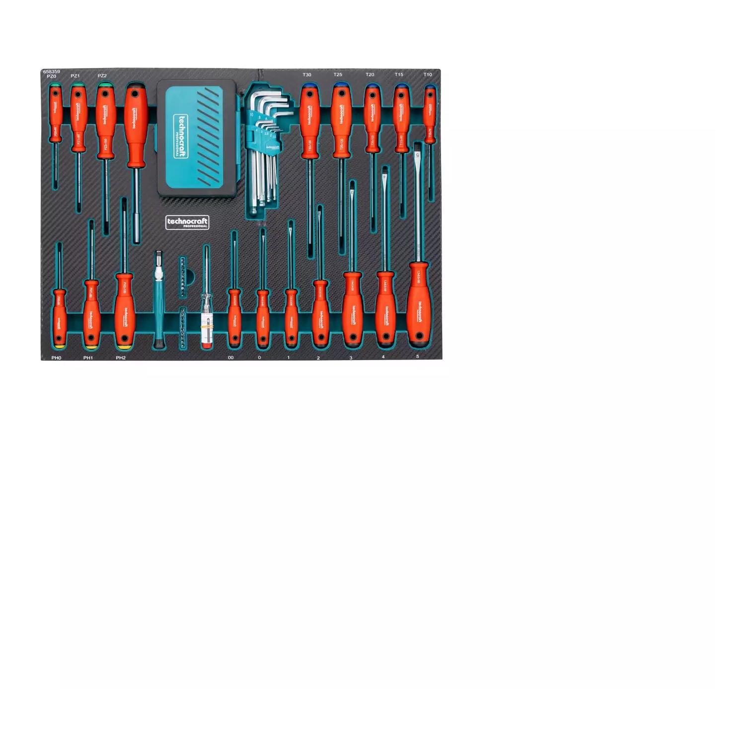 technocraft Werkstattwagen Black/Silver 297-TLG