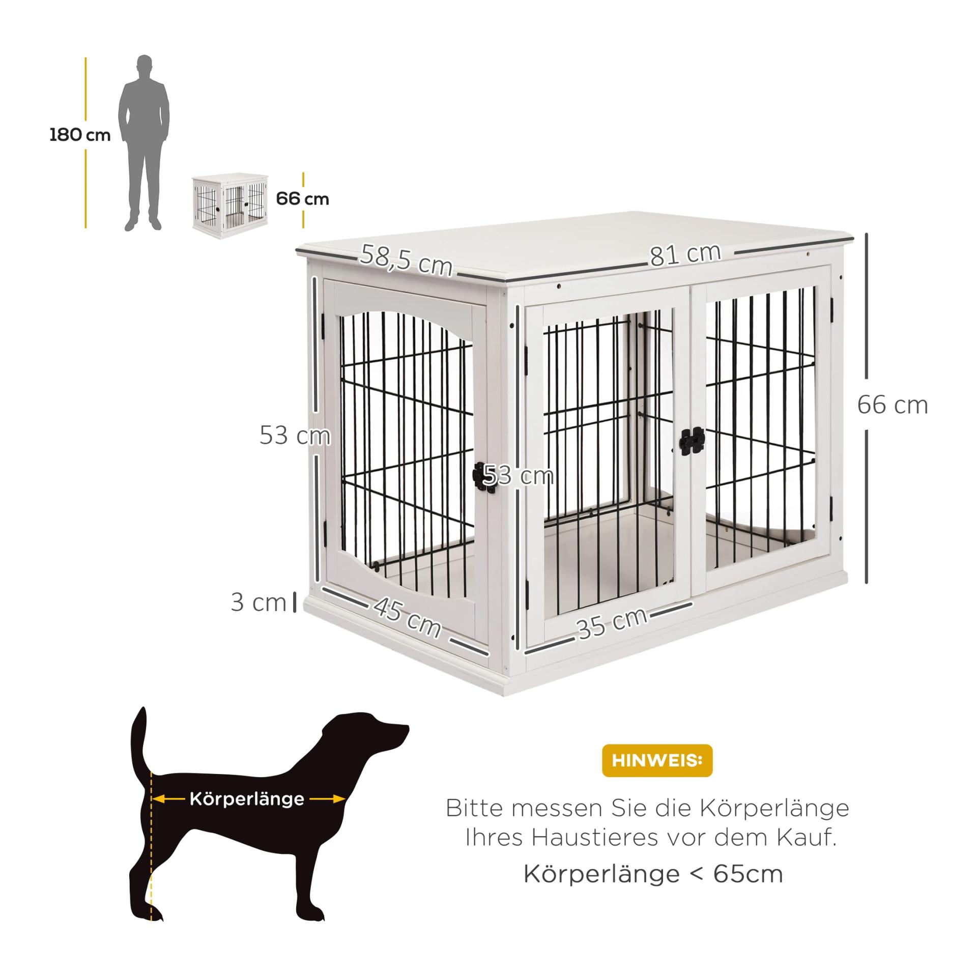 Mainer Cage de transport pour chien, très solide