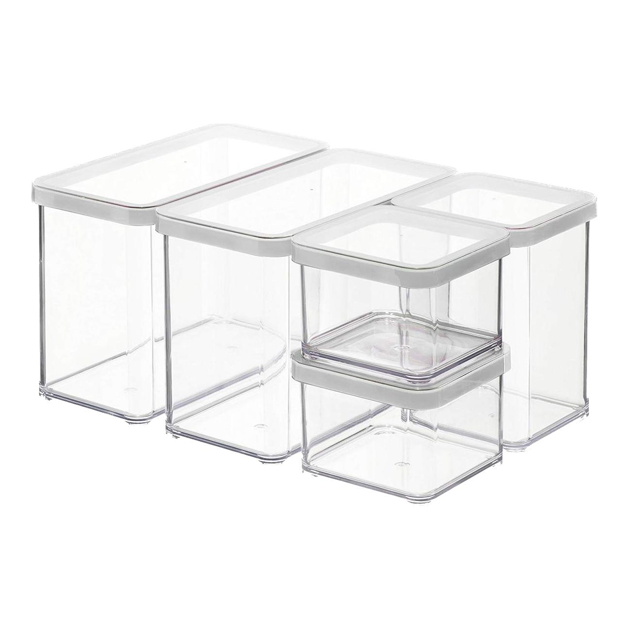 Rotho Premium Vorratsdosen LOFT - Set 5 tlg. Weiss