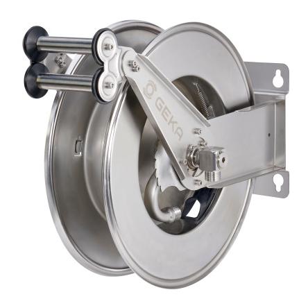 Geka Plus automatischer Schlauchaufroller Edelstahl