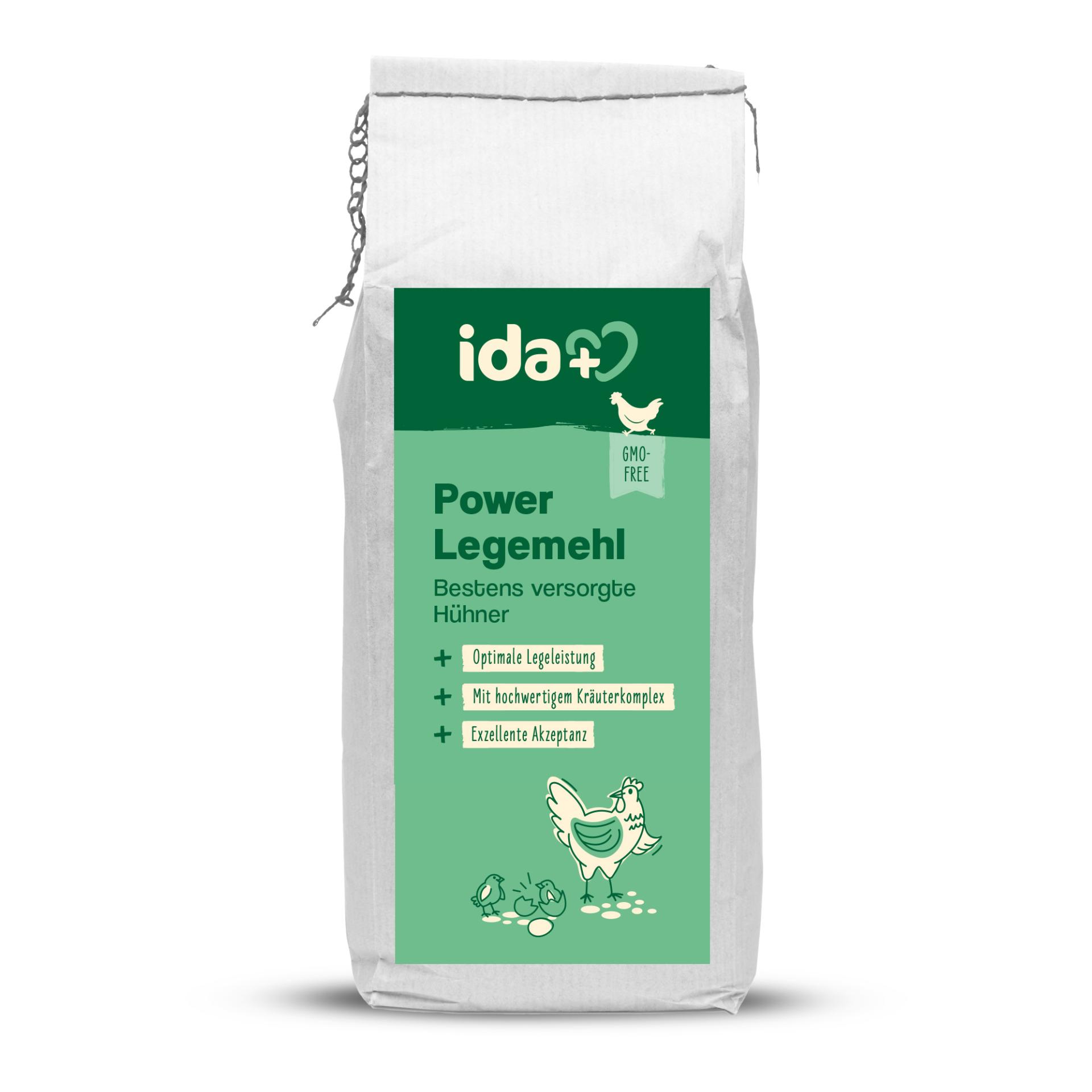 IdaPlus Power Legemehl für Hühner - Hühnerfutter für optimale Legeleistung & Eibildung