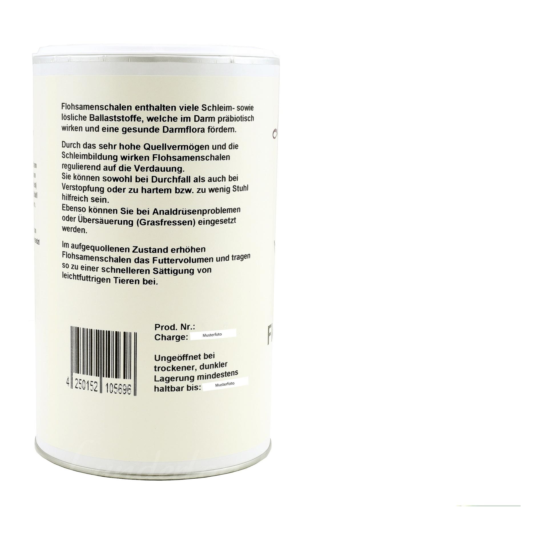 Lunderland Coquilles de graines de puces bio - Aliment complet pour chiens et chats