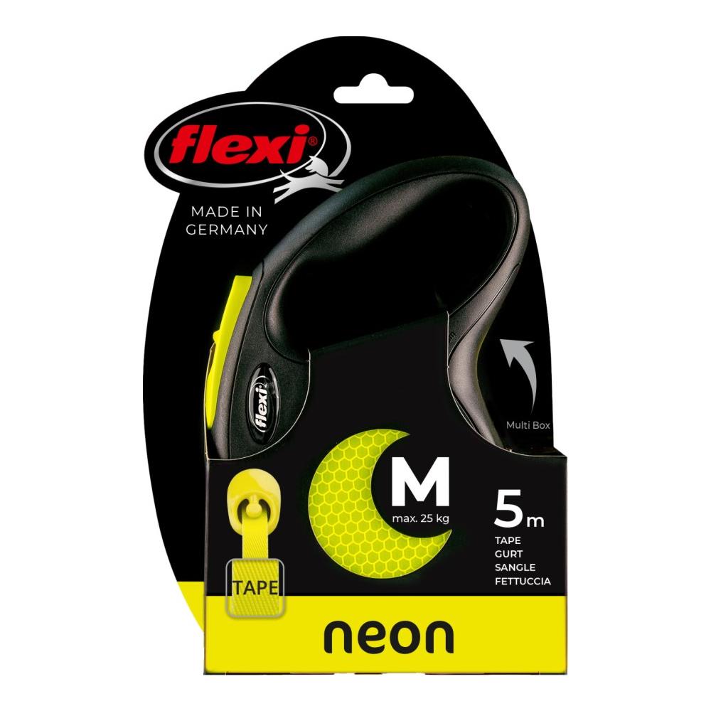 Flexi New Classic NEON Laisse à retirer - noir/jaune