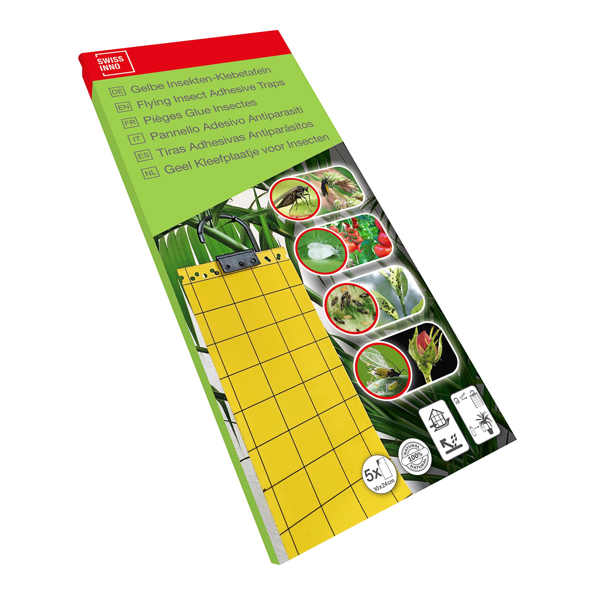 SWISSINNO Gelbe Insekten-Klebetafel - 5er Set