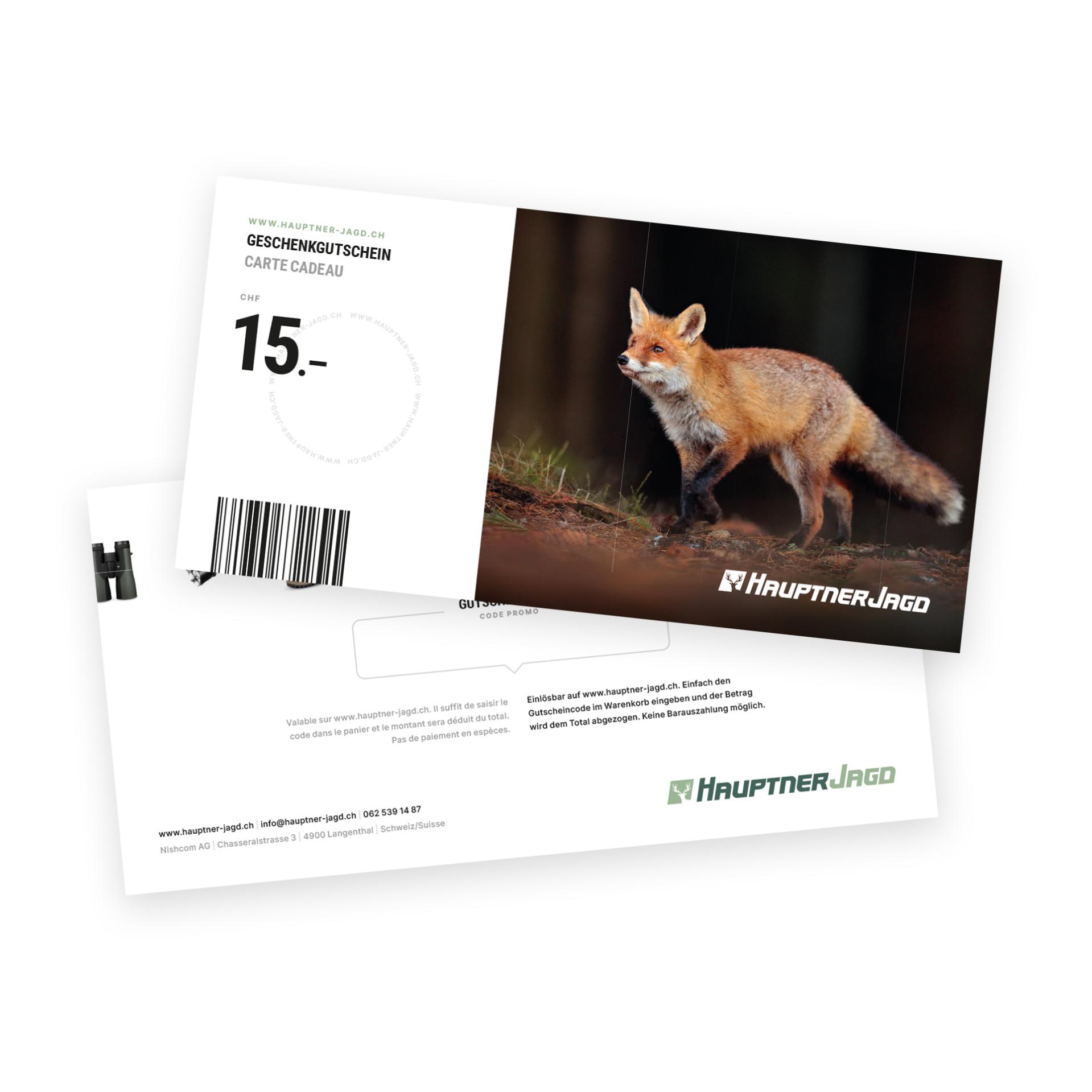 Hauptner Jagd Geschenkgutschein Hauptner Jagd