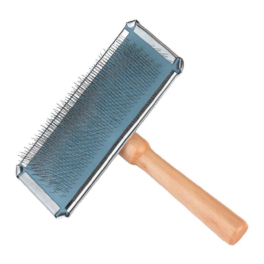 Kerbl Pet Softzupfbürste mit Holzgriff Beige / Nude