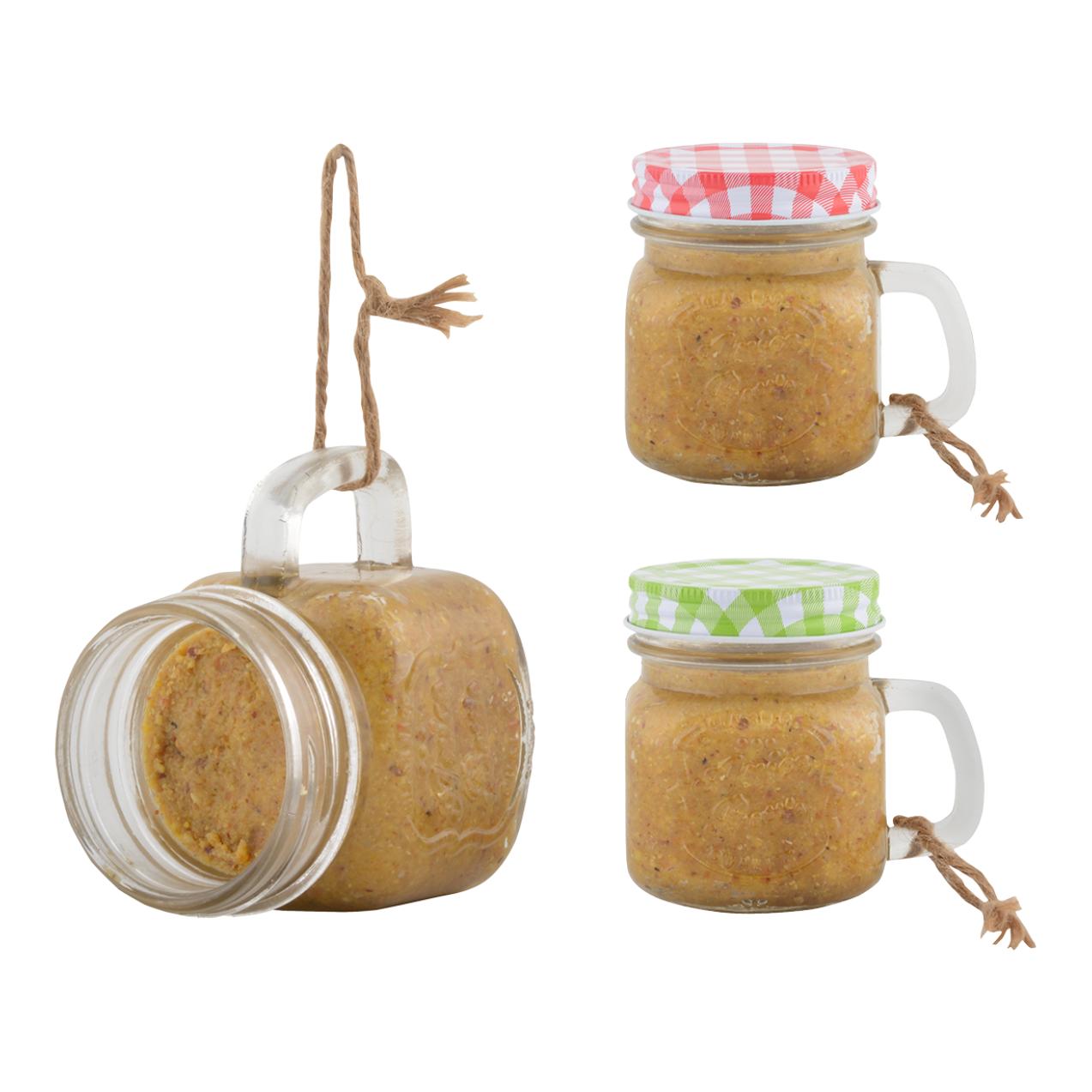 Esschert Vogelerdnussbutter Becherglas sort