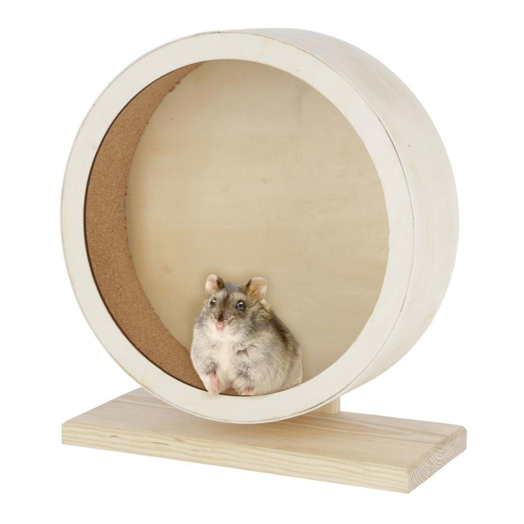 Kerbl Pet Hamsterlaufrad aus Holz/Kork