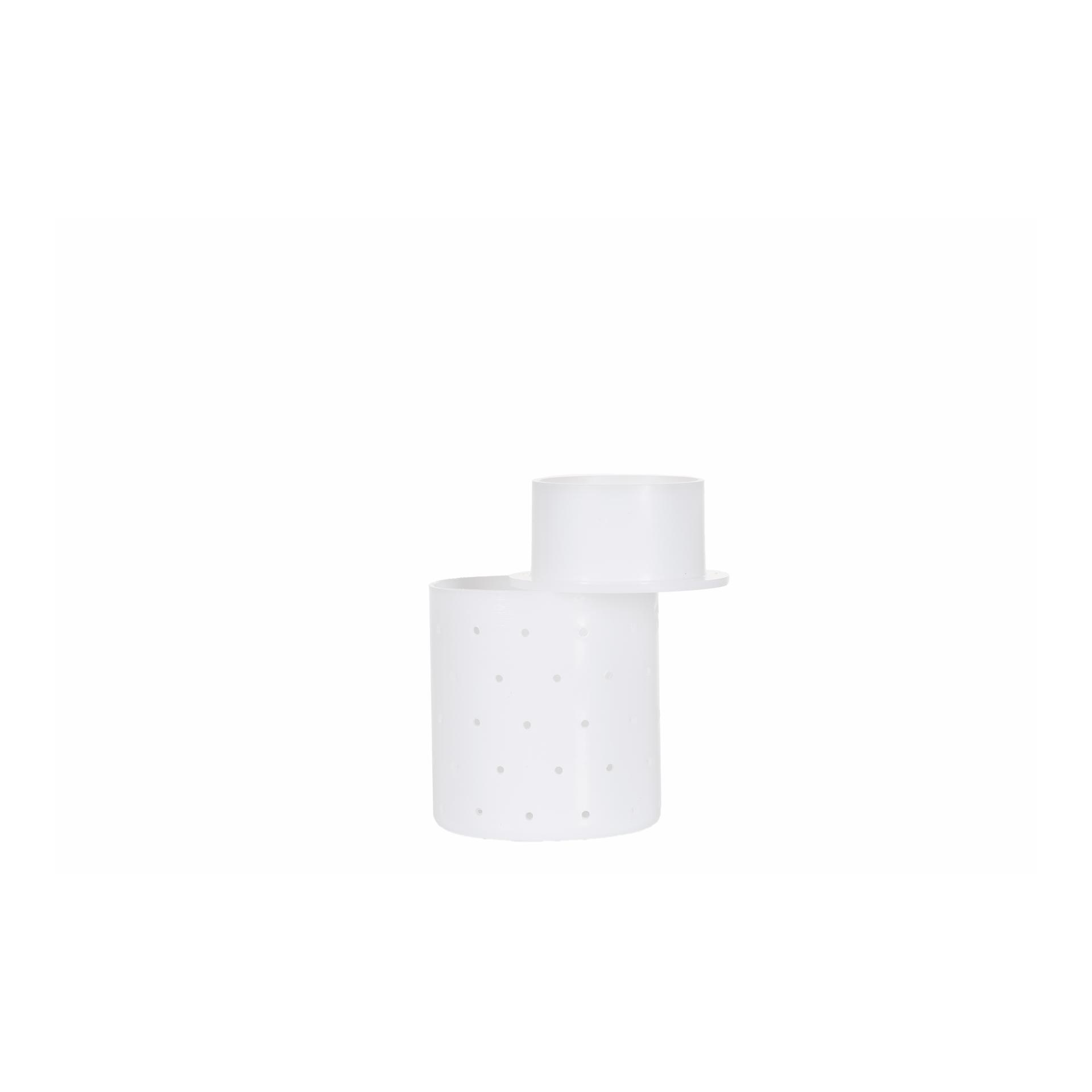Milky Käseform Kreisform mit Deckel 82 mm - weiss