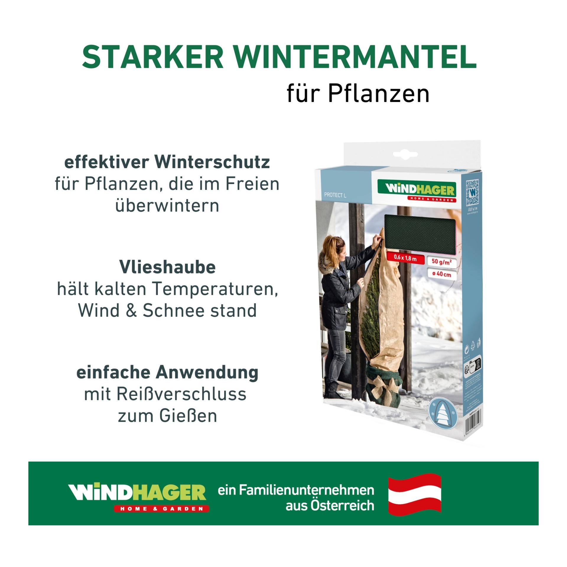 Windhager Winter-Vlieshaube PROTECT