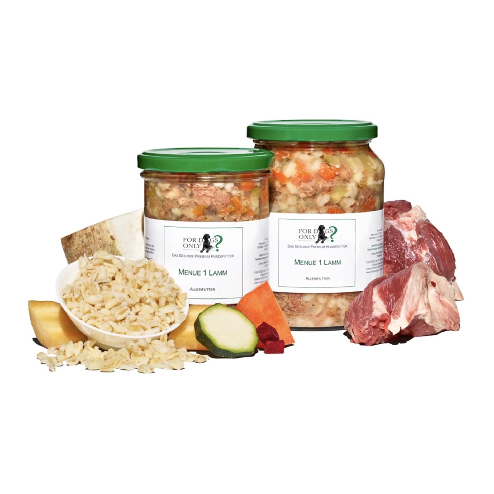 For Dogs Only? Premium Hundefutter Menue Lamm