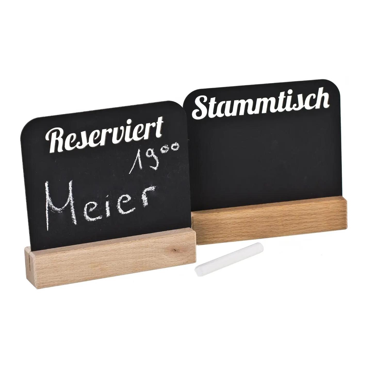 Hauptner Tischaufsteller aus Buchenholz mit Kreidetafel - Reserviert