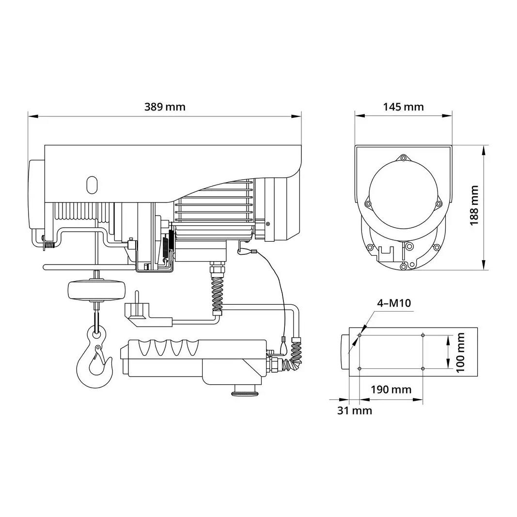 Güde Elektrischer Seilzug GSZ 200/400