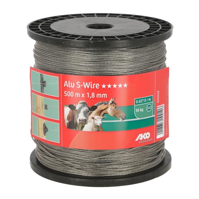 AKO Drahtlitze Aluminium Grau