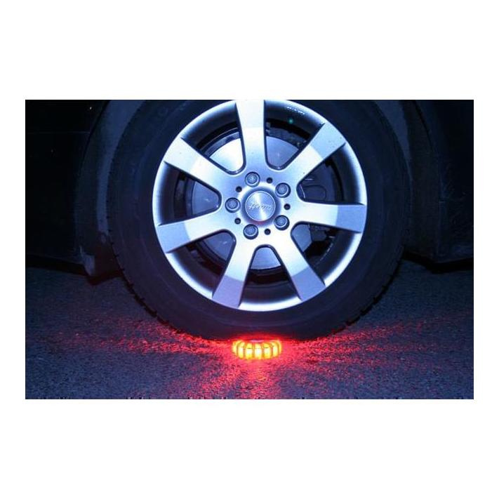 LED Blitzer / Warnleuchte - Rot - Koffer 6x Akku