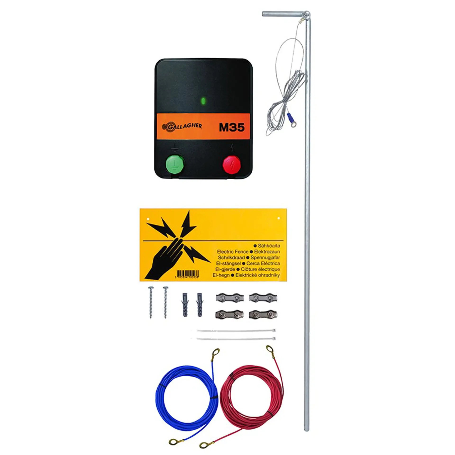 Gallagher Starter Kit Garten M35 – Elektrozaun-Set für Haus & Garten