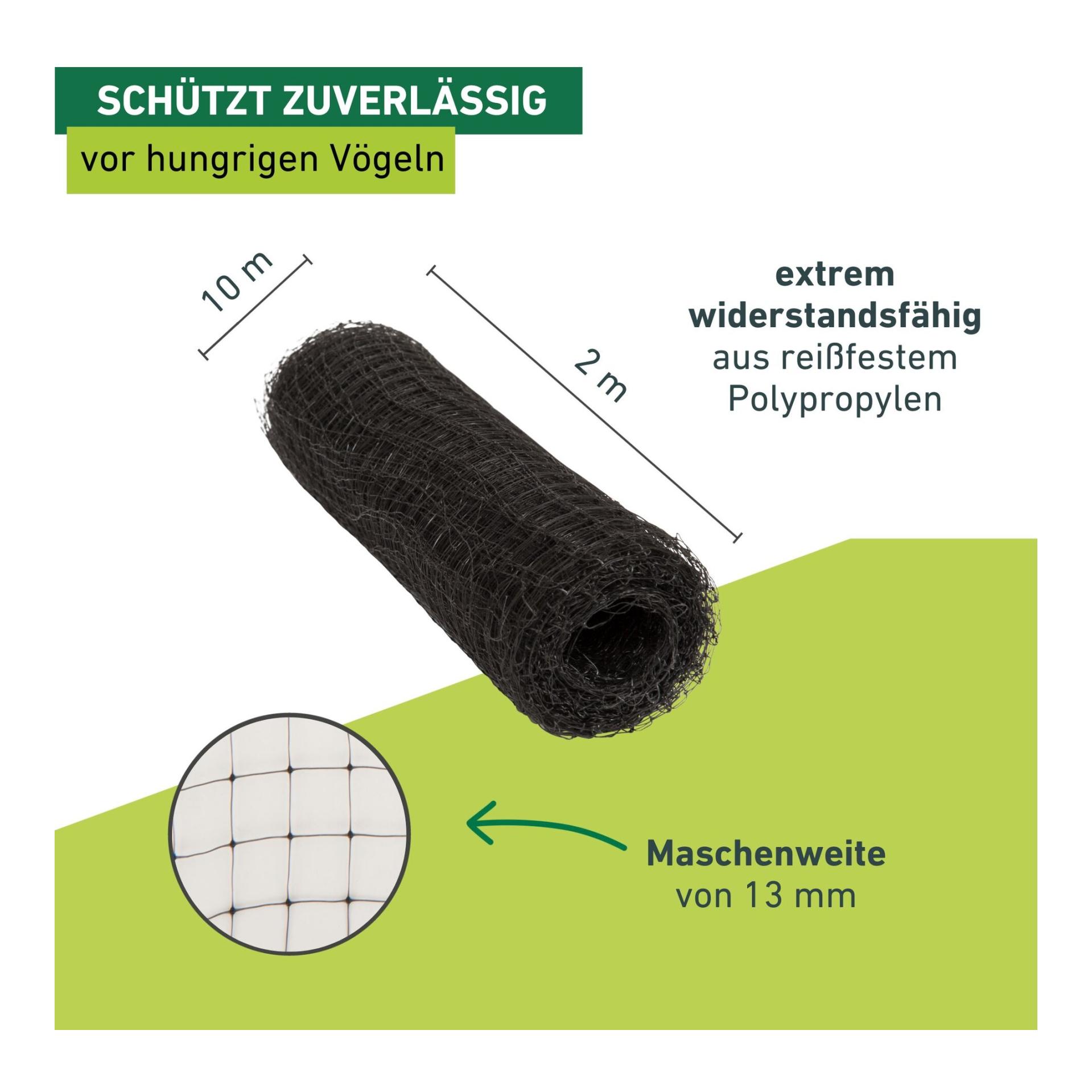 Windhager Filet anti-oiseaux « OrtoNet » - noir