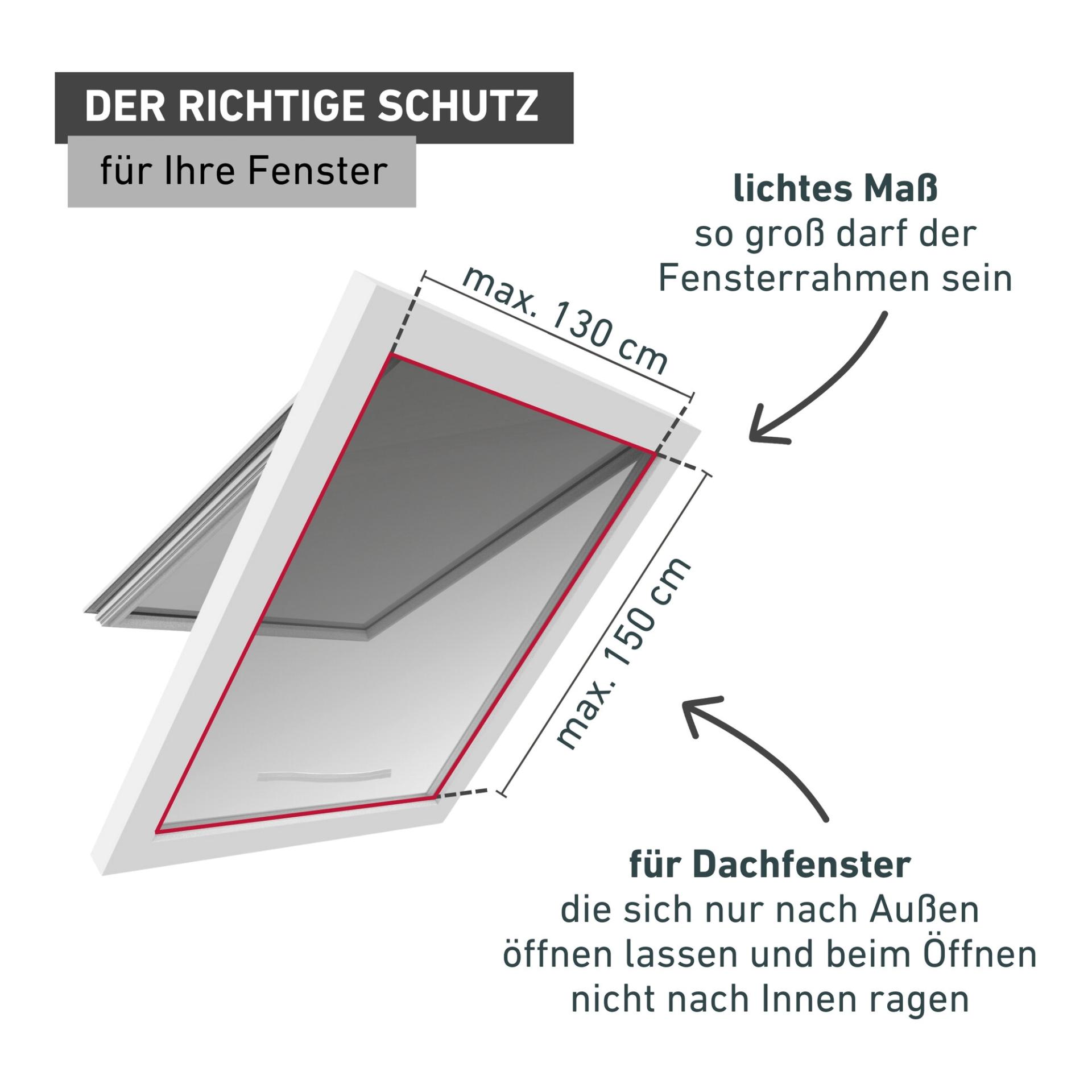 Windhager Fliegengitter für Dachfenster - weiss