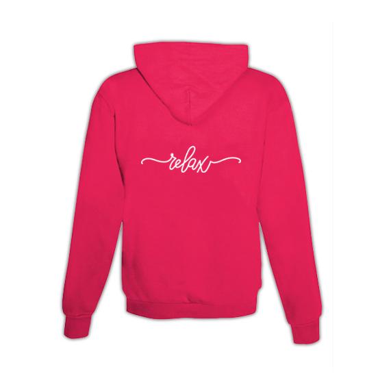 JoyLine Hoodie mit Zipper Relax Unisex Pink