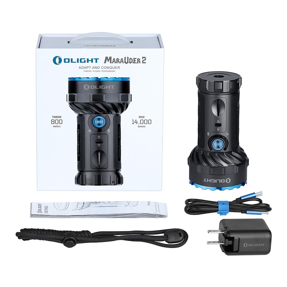 Olight Marauder 2 LED Suchscheinwerfer mit 14000 Lumen - Schwarz