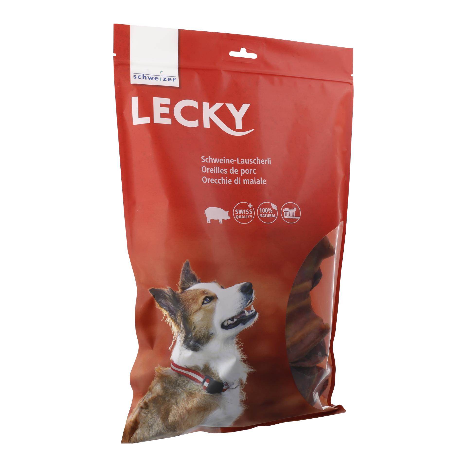 LECKY Schweine-Lauscherli Kauartikel Schweineohren Braun