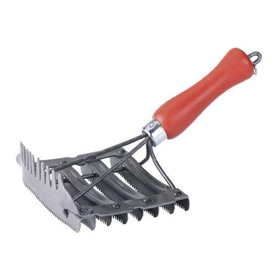 Kerbl Metallstriegel mit Mähnenkamm Rot