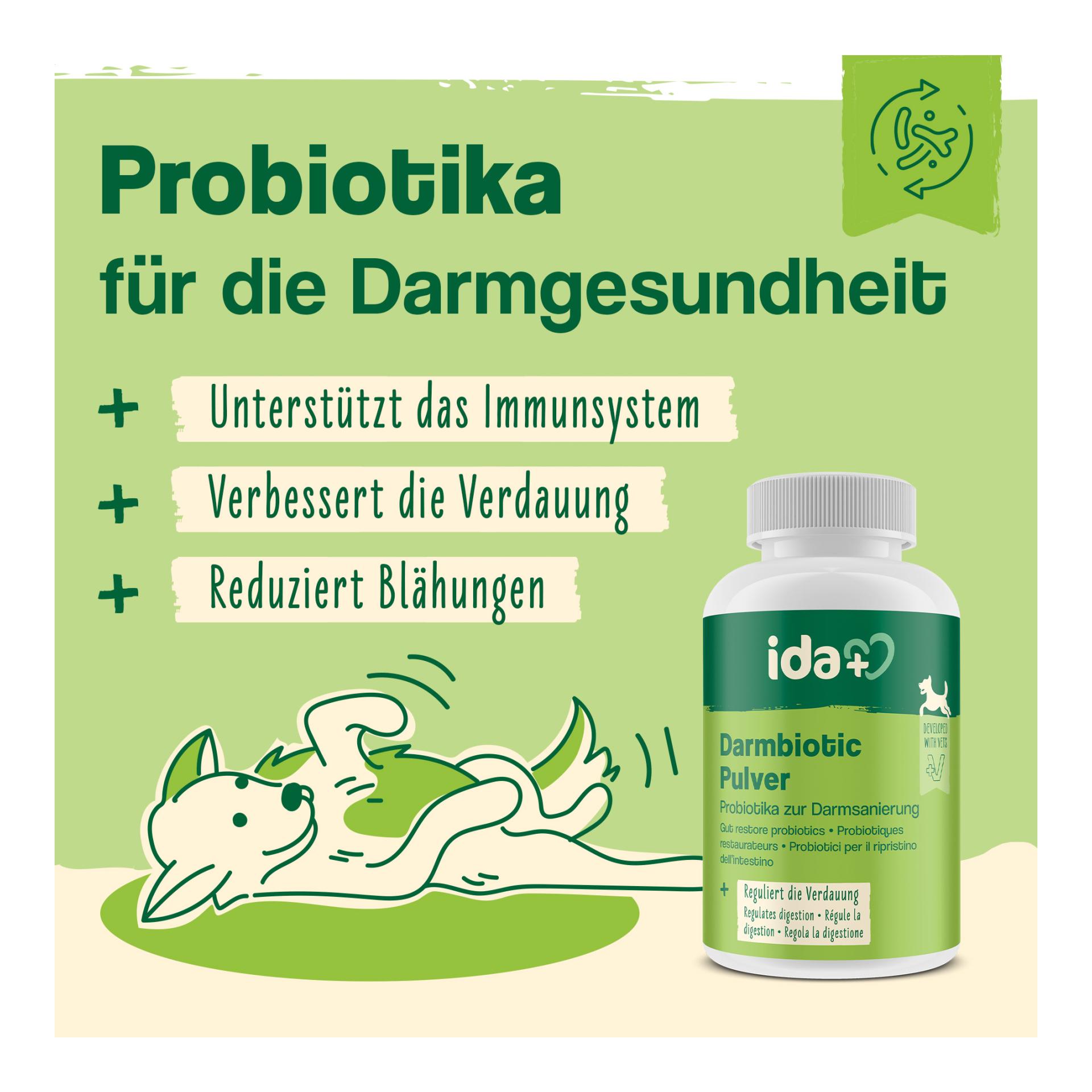 IdaPlus Darmbiotic Pulver - Probiotika zur Darmsanierung für den Hund