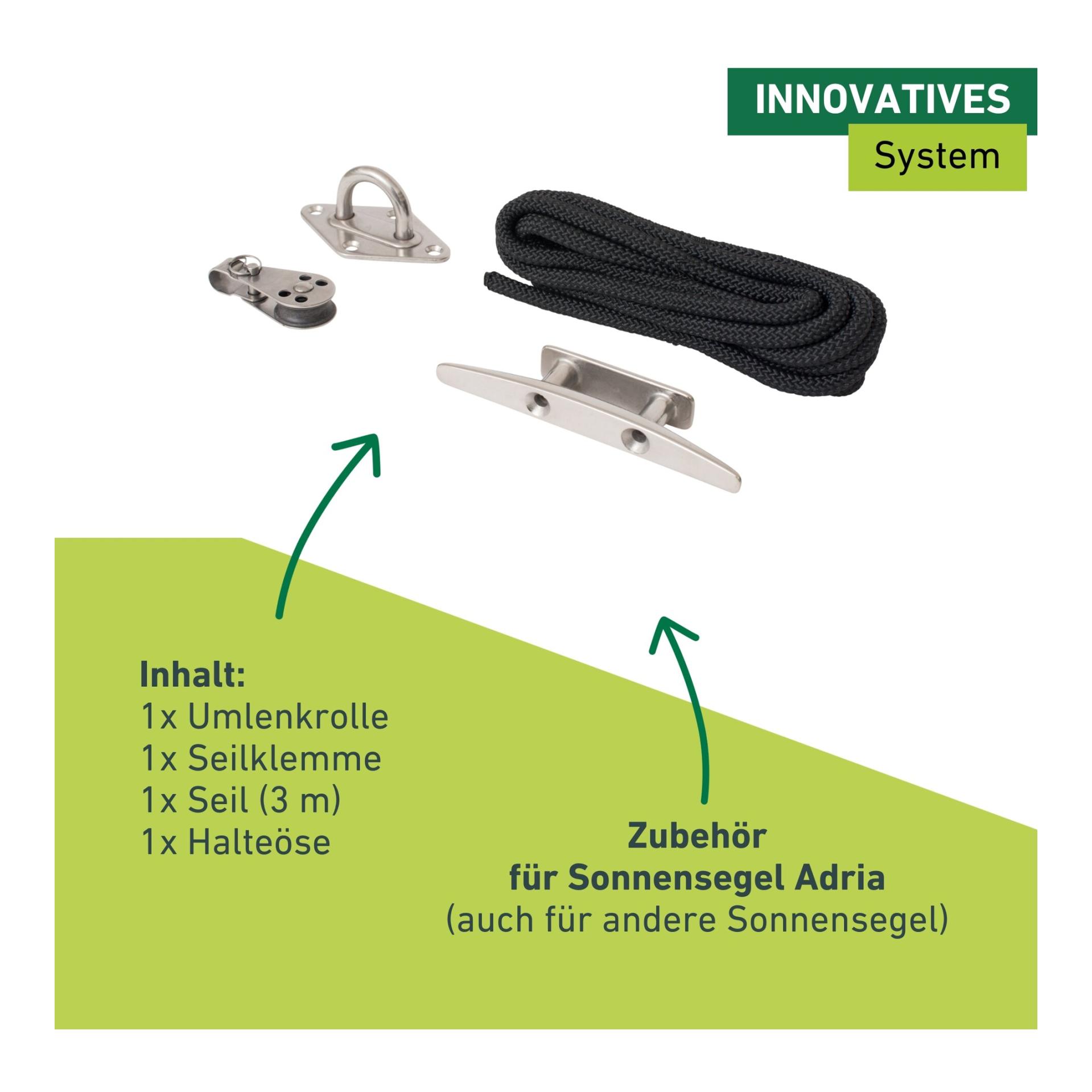 Windhager Seilzug-Set für Sonnensegel