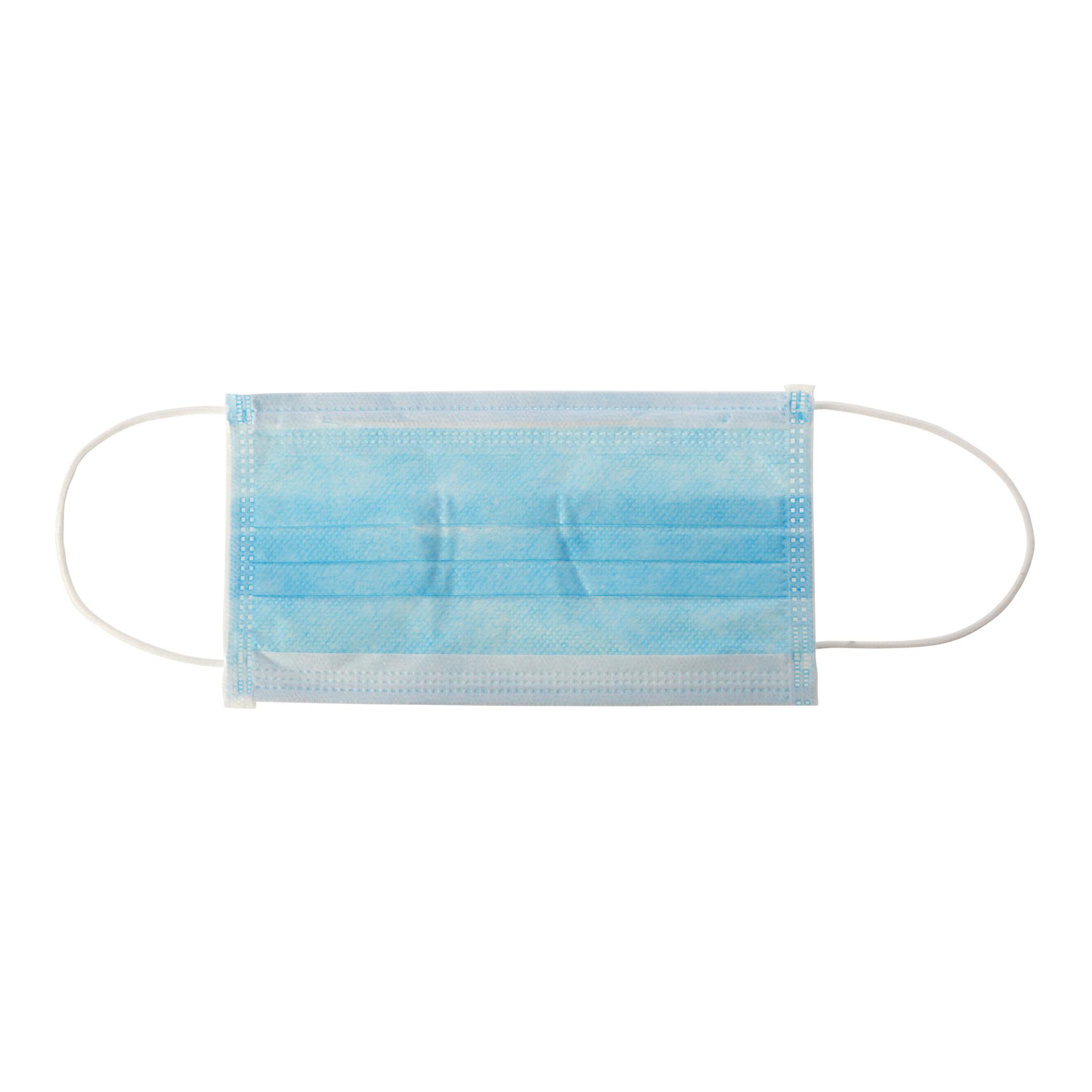 Kerbl Mund-Nasenschutz Schutzmaske - 3-lagige Hygienemaske - 50 Stück Weiss/Blau