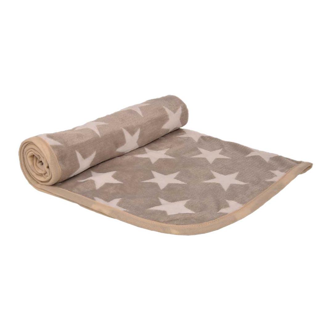 Petlando Kuscheldecke Stars - beige