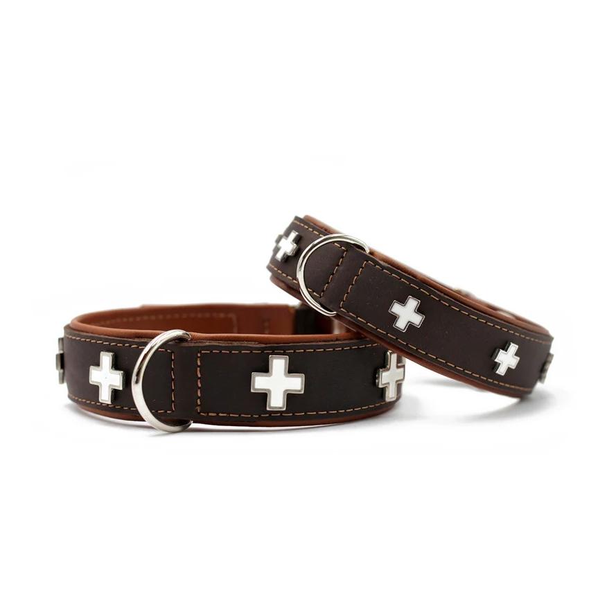 Maul Lederwaren Hundehalsband Schweizer Kreuz