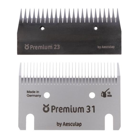 Kerbl Schermesser-Set, RIND+PFERD, Premium, 31/23 Zähne Silber