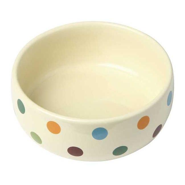 Kerbl Pet Keramiknapf Dots Weiss