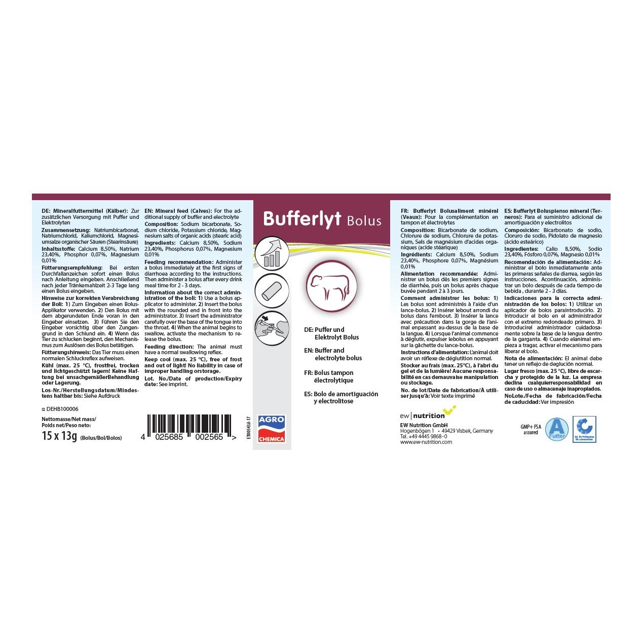 AgroChemica Bufferlyt Bolus - Puffer- und Elektrolyt Bolus