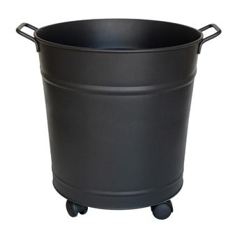 Mainer Holzkorb mit Rädern - 55L Schwarz